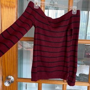 American eagle straight across striped sweater